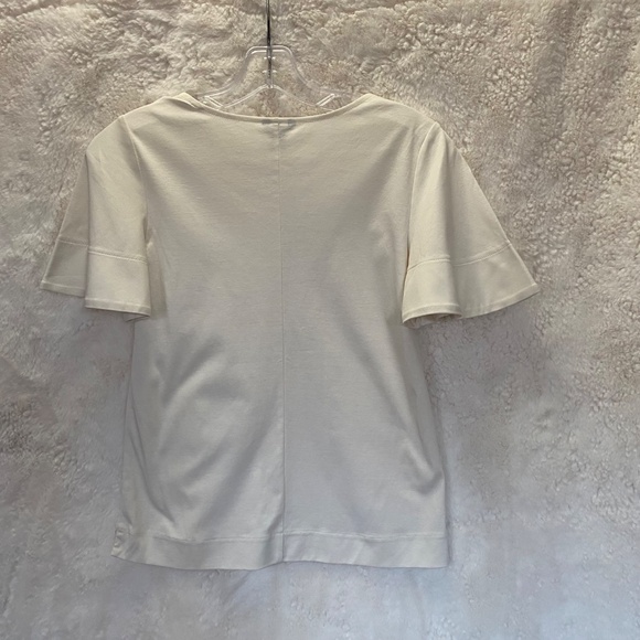 Ann Taylor Petites short sleeve blouse, white - size XXSP (NWT) - Picture 3 of 8